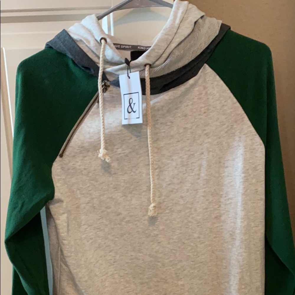 NWT ampersand ave double hoodie